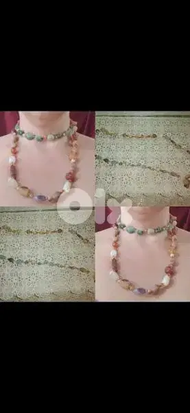 necklace natural stones not plastic