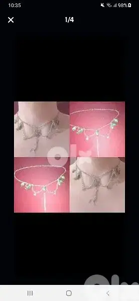 necklace chain and stones