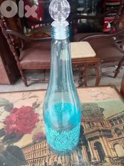قنينة زجاج ملونة روعة كبير