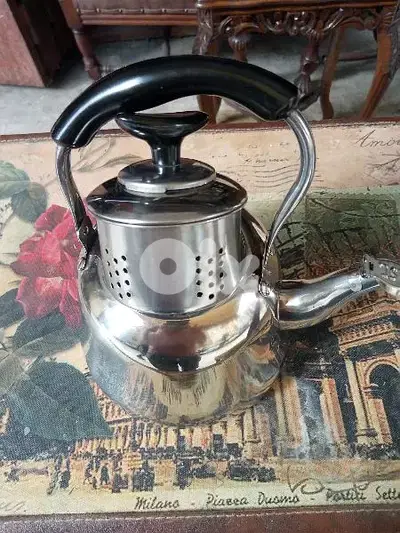 ابريق شاي ستنلس مع مصفاية