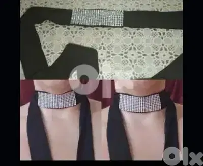 chiffon necklace with bling bling
