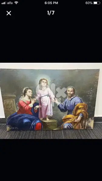 beautiful antique oil painting by famous Habib Srour