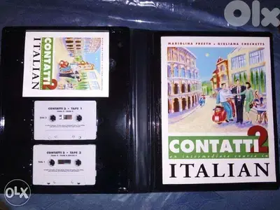 Learn italian intermediate level book + tapes new never used