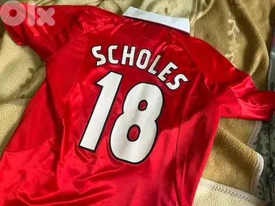 manchester united the final scholes 18  vintage rare umbro kit