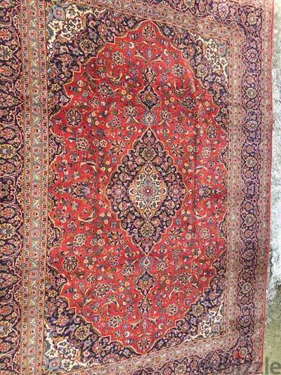 سجادعجمي. 370/270. كاشان كرك. Persian Carpet. Hand made