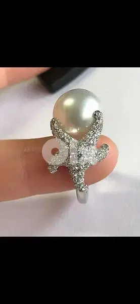 ring original swarovski sea fish pearl