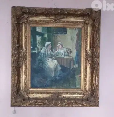 لوحة إنكليزية قديمة رسم زيتي