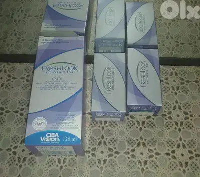 2 contacts lenses ( Gray & Turquoise) + solution 120ml