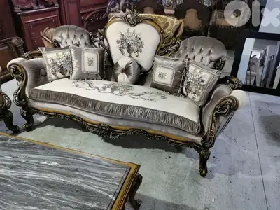 طقم كنبايات مصري حفر خشب زان