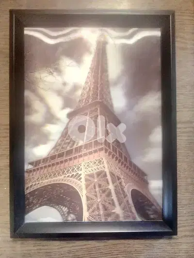 tour effel 3d photo & frame size 27*37 cm