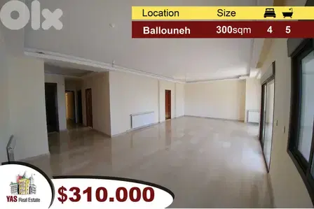 Ballouneh 300m2 | 150m2 Terrace | New | High-end | Private Entrance |