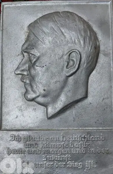 Adolf Hitler Portrait Plague Aluminium 31 cm x 21 cm