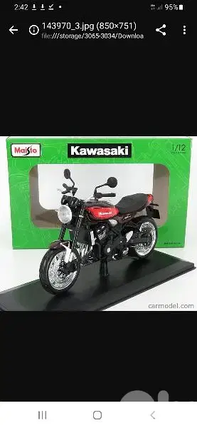 Kawasaki Z900RS diecast motorcycle model 1:12.