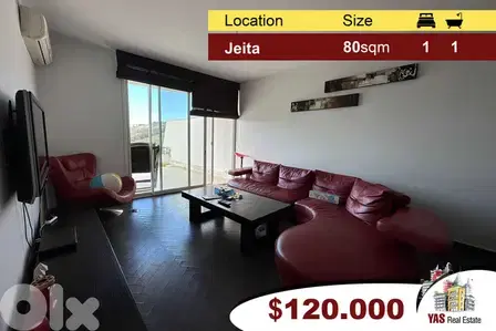 Jeita Country Club | 80m2 Chalet | 30m2 Terrace | Furnished | View |