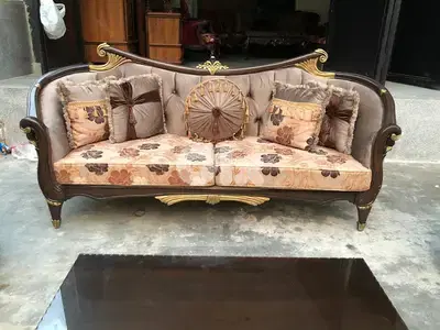 طقم كنبايات خشب زان ست قطع وطاولة