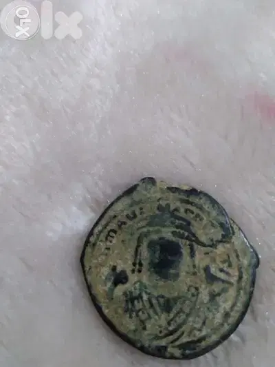 Ancient Eastern Roman Byzantine Bronze Coin for Tiberius year 582 AD