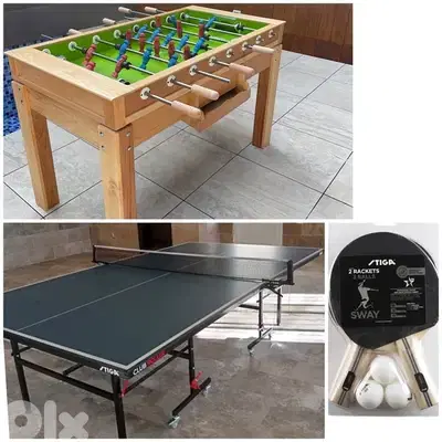 Stiga Club roller + Babyfoot zayn + Stiga 2 rackets 3 balls