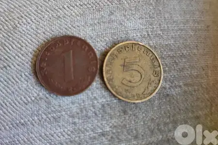 Set of Two Nazi German Coins of World War II minted in Hitler reignl