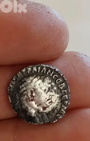 Ancient Roman Trajan Emperor Silver denarius coin Rome mint year 98 AD
