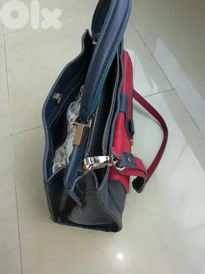 Navy Blue and Red Bag