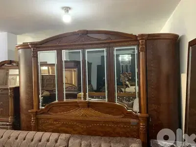 أوضة نوم كاملة خشب زان ولاتي كلا ملبسة قشرة زان