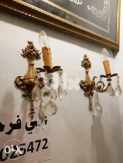 ابليك نحاس اصلي قديم مع كرستال مميز للغاية سعر تصفيه