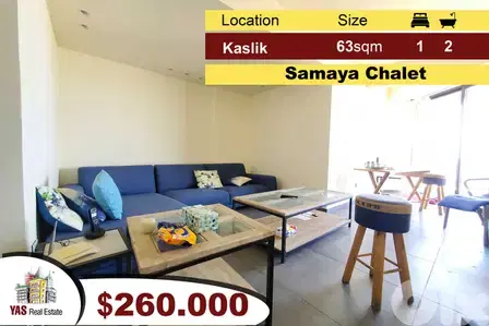 Kaslik / Samaya 63m2 | Redesigned Chalet | View | Payment Facilties|TO