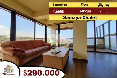 Kaslik / Samaya 68m2 | Upgraded Chalet | View | Payment Facilities|TO
