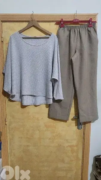 trousers and top set size 38 40 medium طقم بلوزة وبنطلون