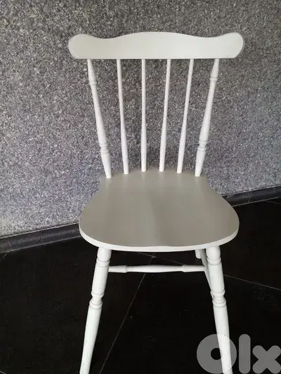Wood White Chair