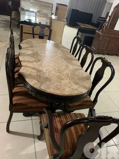 سفرة مصرية مرصعة بنحاس خشب زان