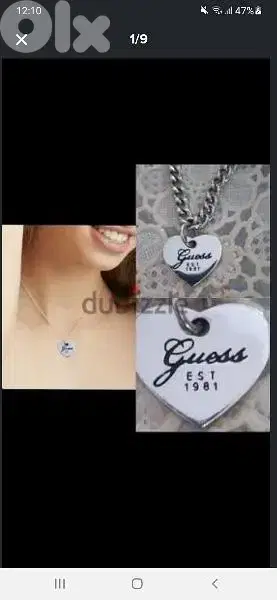 necklace guess original stainless steel