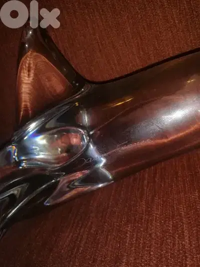 dolphin crystal daum france hand made signe