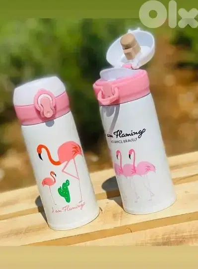 flamingo coffee thermos