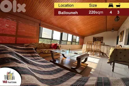 Ballouneh 220m2 Duplex | Excellent Condition | Panoramic View | Catch