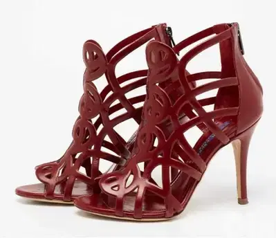 Ralph Lauren Collection 609$ Leather Cut-Out Sandals Size 39(38)