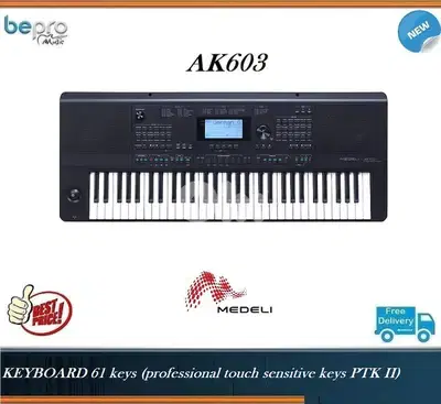 Medeli AK603 Arranger keyboard 61 keys professional touch sensitive