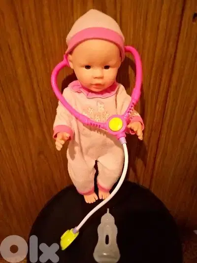 BABY BORN BIG Girl SIMBA As New Toy +Stethoscope +water bottle 44Cm=21
