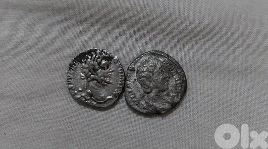 Set of 2 ancinet Silver Roman Coins Septimus Severus & Julisla Domana