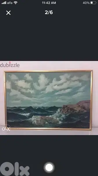 beautiful oil painting dated 1977