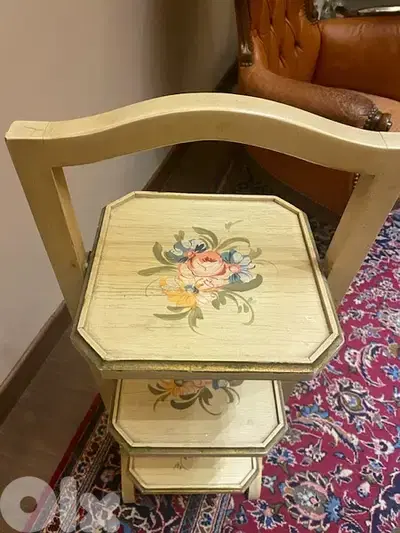 table with shelves