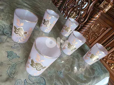 Old Glass Cups ( 6 ) اكواب زجاج عريقة قديمة عدد