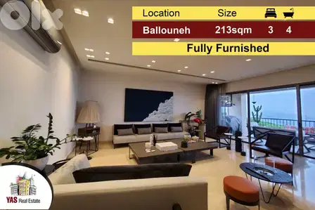 Ballouneh 213m2 | High-End | Sea View | Prime Location |TO