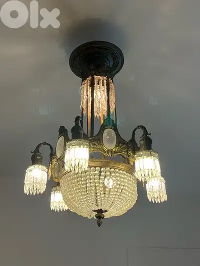 chandelier antique 19th century bronze