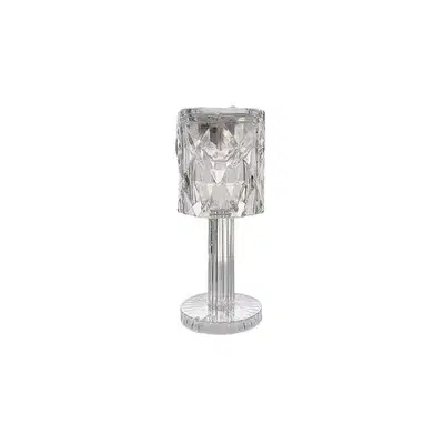 Amorphous Table Lamp in Transparent Amber and Grey