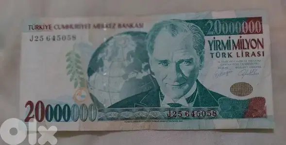Turkey 20 million lira banknote memorial for Ataturk