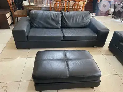 طقم كنبايات جلد طبيعي