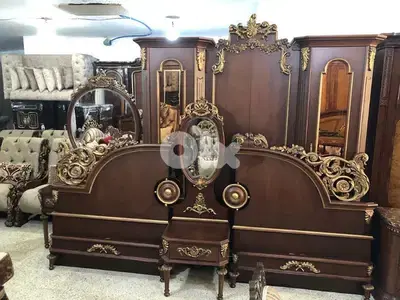 أوضة نوم ملكية خشب زان مصرية حفر تختين
