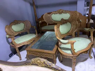 طقم كنبايات حفر خشب زان مصري قديم