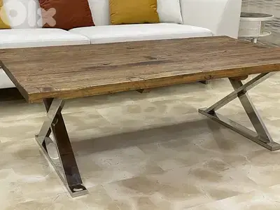 Vanlian Wooden center table with Chrome legs Vanlian Wooden center table with Chrome legs